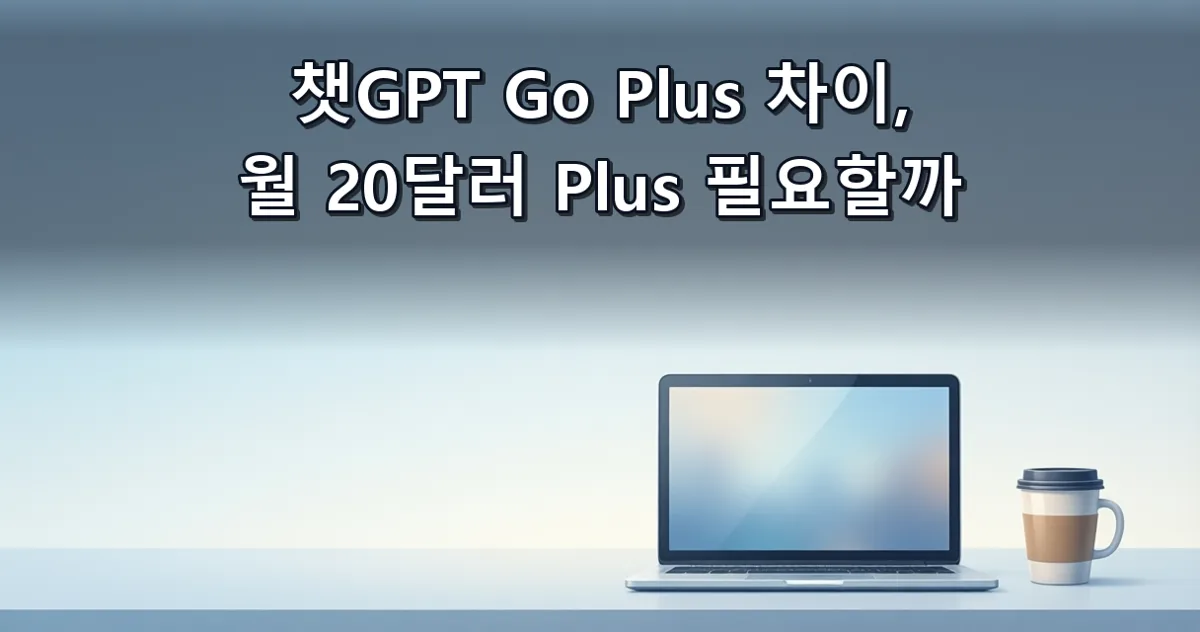 챗GPT Go Plus 차이, 월 20달러 Plus 필요할까