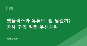 넷플릭스와 유튜브, 뭘 남길까? 동시 구독 정리 우선순위